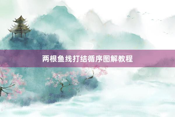 两根鱼线打结循序图解教程